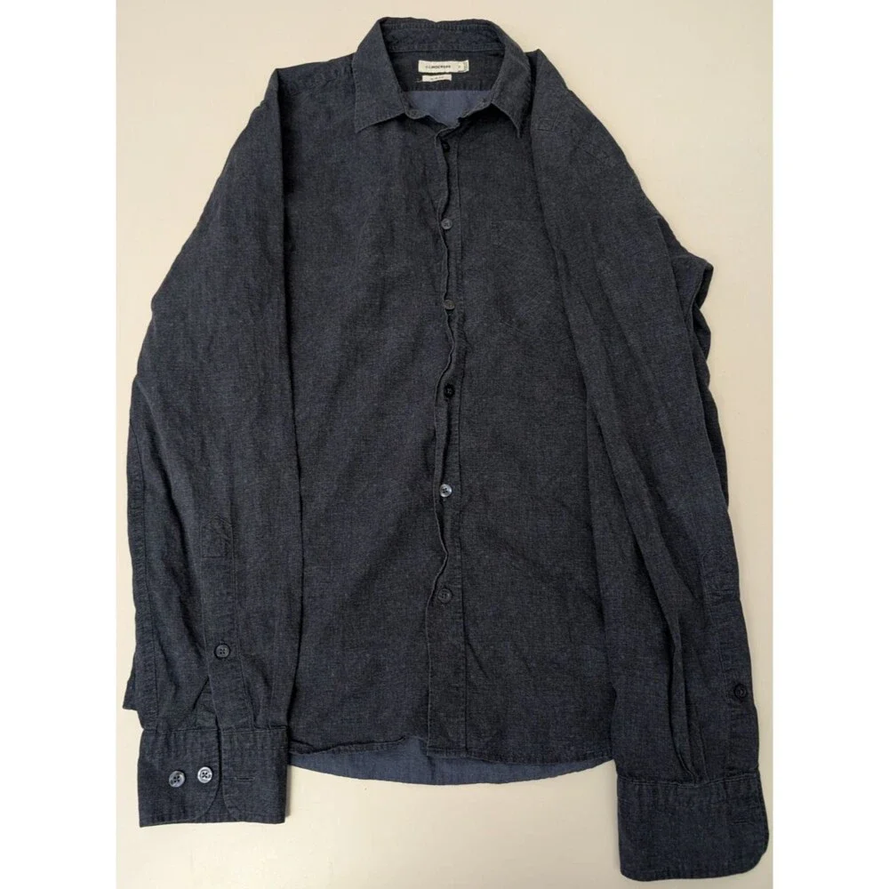 J.Lindeberg Dani CL Mel Pop Print Shirt Mens Size M Slim Fit Blue Long Sleeve